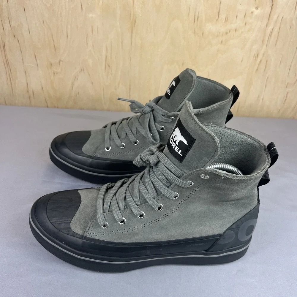 Sorel Cheyanne Metro II Mens Size 9 Waterproof Boots Quarry Black NM4986-052